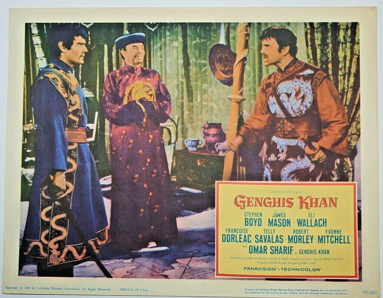 1965 Genghis Khan, Stephen Boyd, James Mason, Omar Sharif, Action, Vintage Bn8