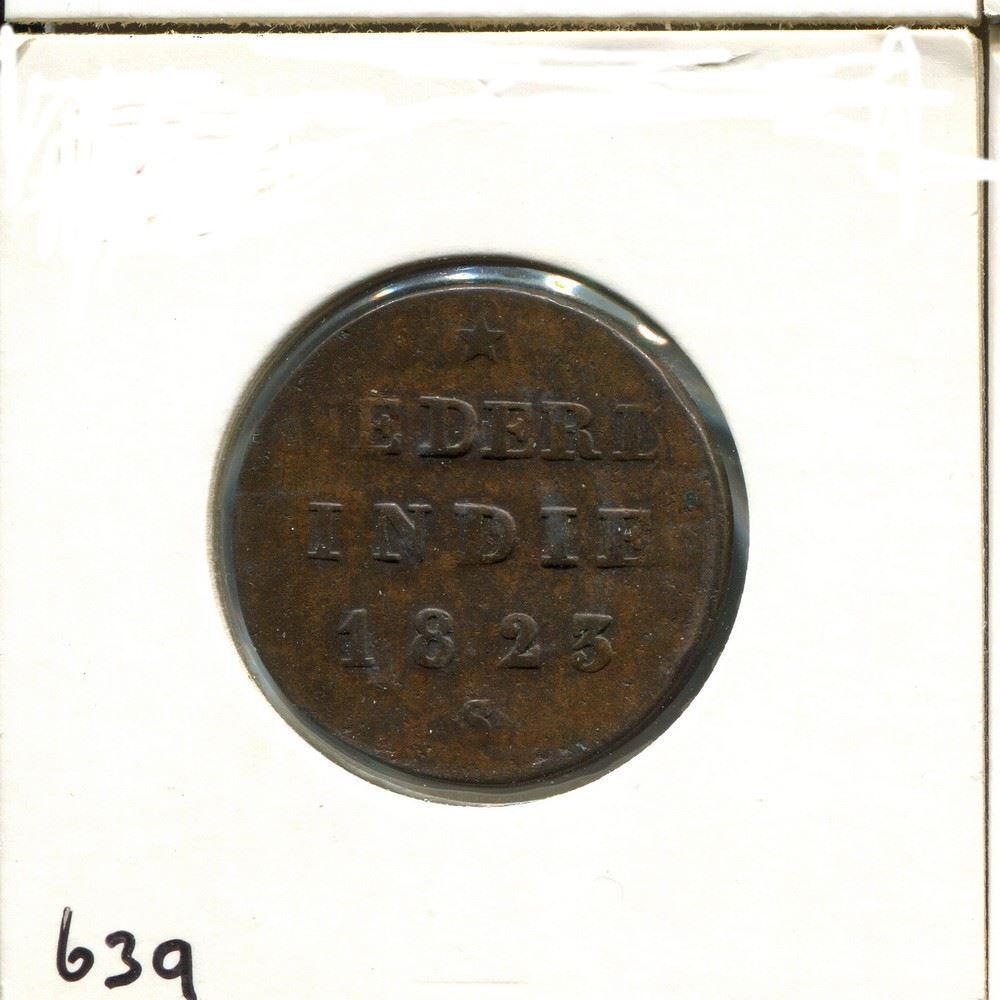 1825 S 1/2 Stuiver Netherlands East India (sumatra) Colonial Coin #voc1357.7u