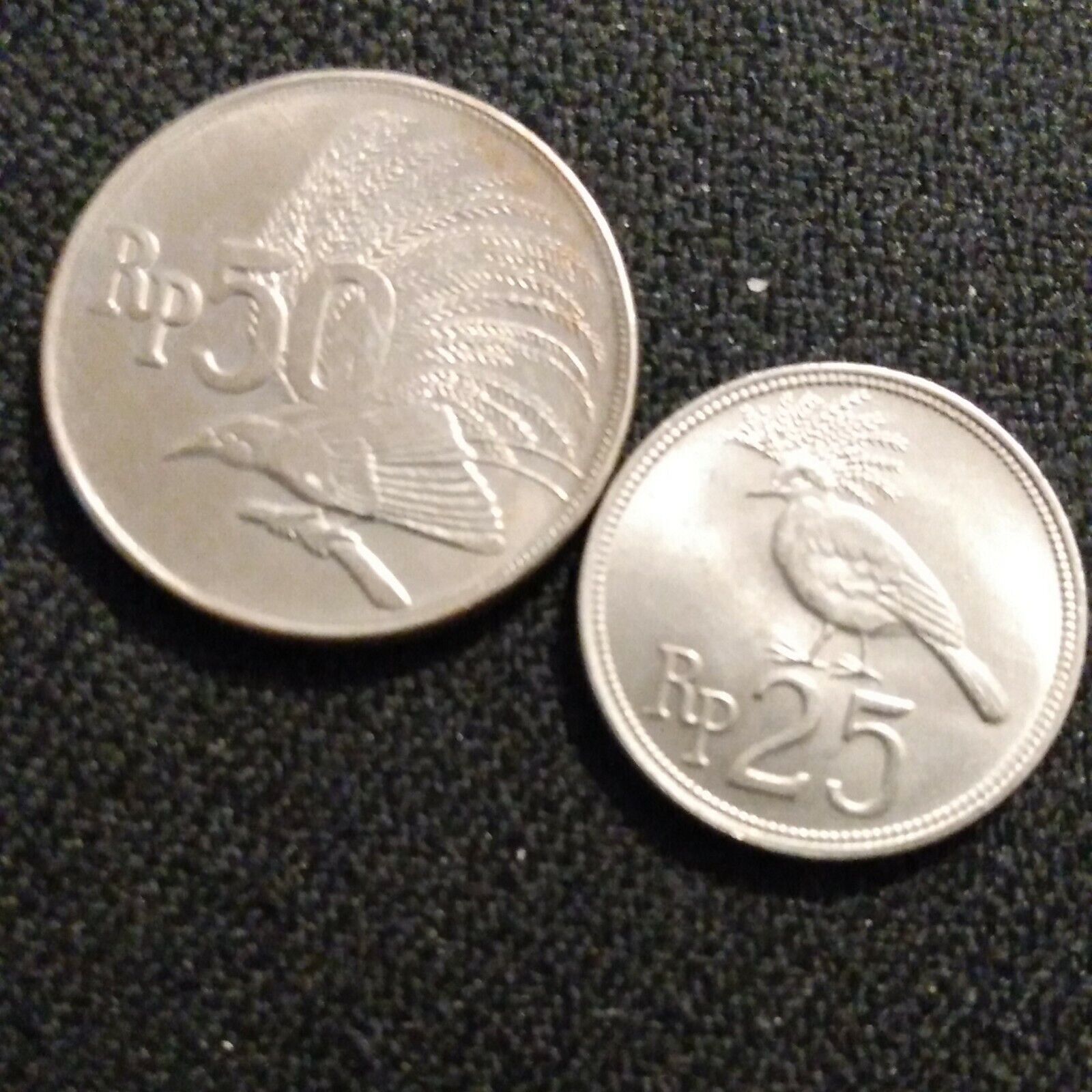 #dg24 🇮🇩 1971 Indonesia 25 & 50 Rupiah  Coins- Fast Ship+combine&save 🇮🇩