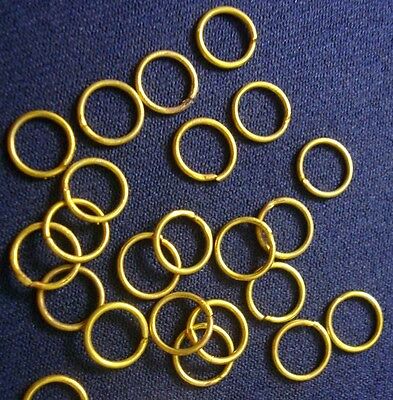 8mm Raw Brass Soldered Closed Jump Rings 24 Necklace Clasps Linking Rings Fpc040