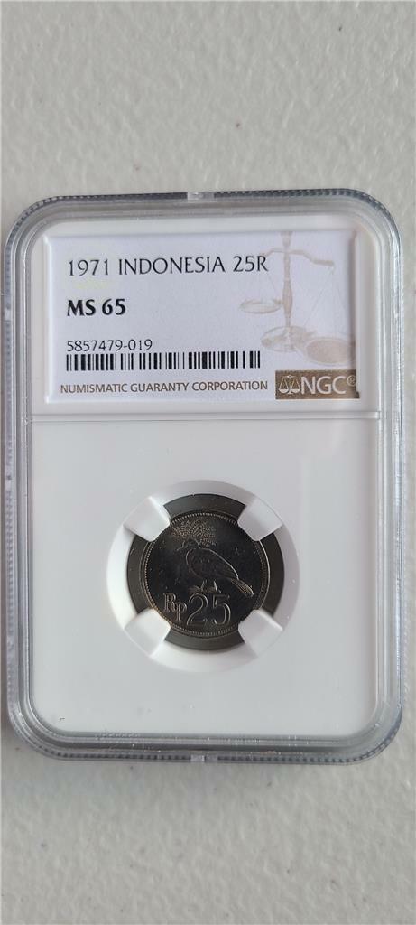 Indonesia 25 Rupiah 1971 Ngc Ms 65