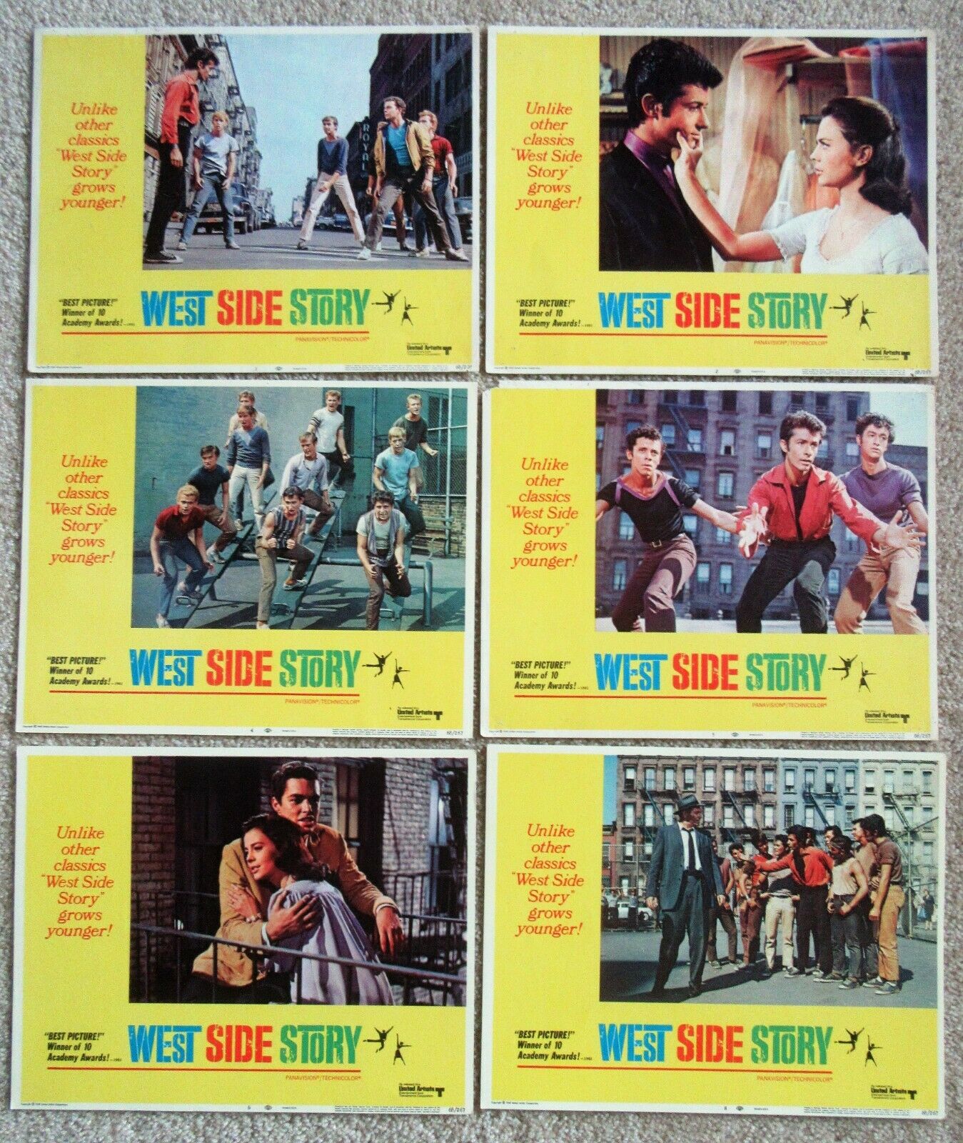 West Side Story Original R68 Set Of 6lc's 11x14 Natalie Wood Ex