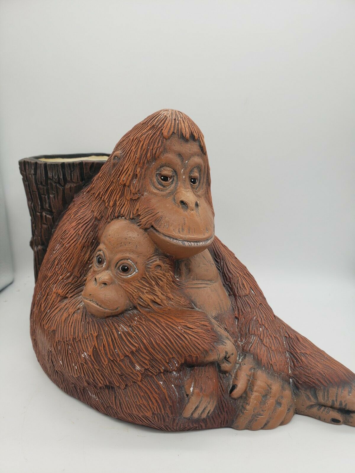 Haeger Pottery Orangutan & Baby Planter Vintage Rare