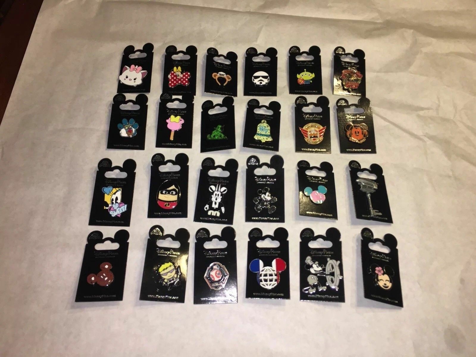 Disney Pins On Cards Lot (10 15 20 30 50 100) Any Size Lot! $3.49 For Each Pin