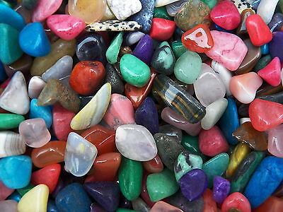 3000 Carat Lots Of Size #3 Tumbled Polished Gemstones + A Free Faceted Gemstone
