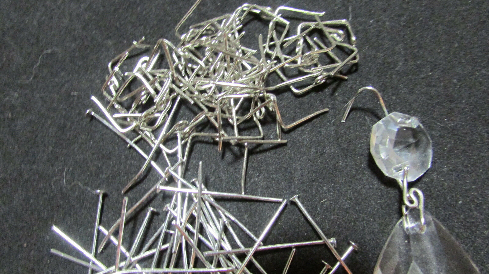 100 Antique Style Silver Color Connector Parts-  For Chandelier Crystals/prisms