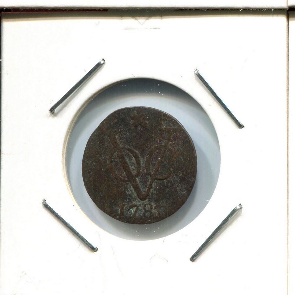 1780 Holland Voc Duit Netherlands Indies New York Colonial Penny #voc2789.7u