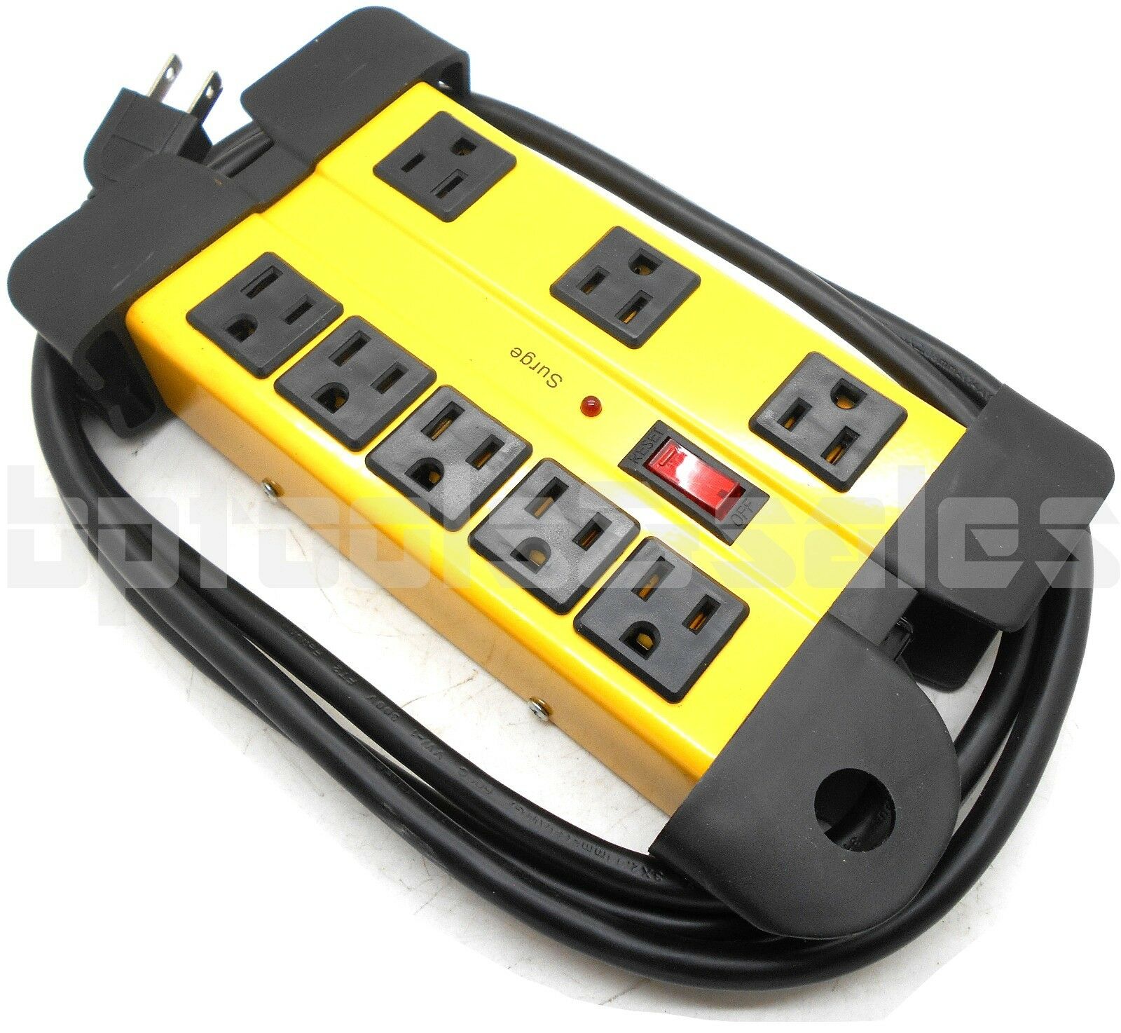 8-outlet Power Strip Surge Protector W Metal Housing Charging Station Electronic