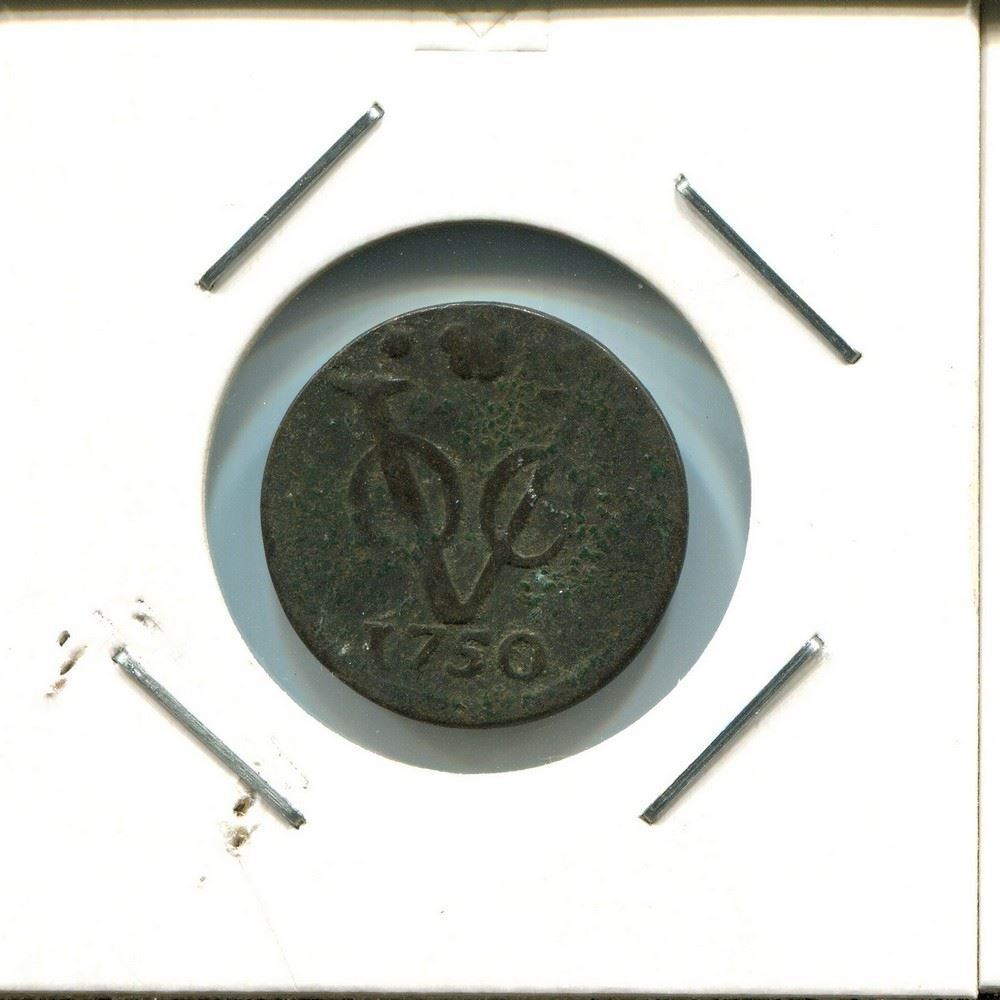 1750 Holland Voc Duit Netherlands Indies New York Colonial Penny #voc2672.7u